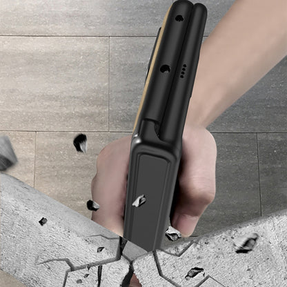 For Huawei Mate X2 GKK Integrated Frosted Leather HD Fold Hinge Phone Case with Holder(Grey) by GKK