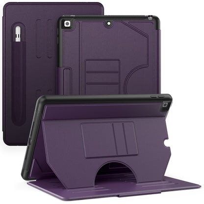 For iPad 10.2 2021 / 2020 / 10.5 Notebook Magnetic Leather Tablet Case(Purple) - iPad 10.2 Cases by buy2fix | Online Shopping UK | buy2fix