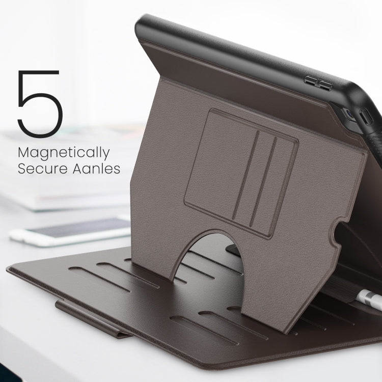 For iPad 10.2 2021 / 2020 / 10.5 Notebook Magnetic Leather Tablet Case(Brown) - iPad 10.2 Cases by buy2fix | Online Shopping UK | buy2fix