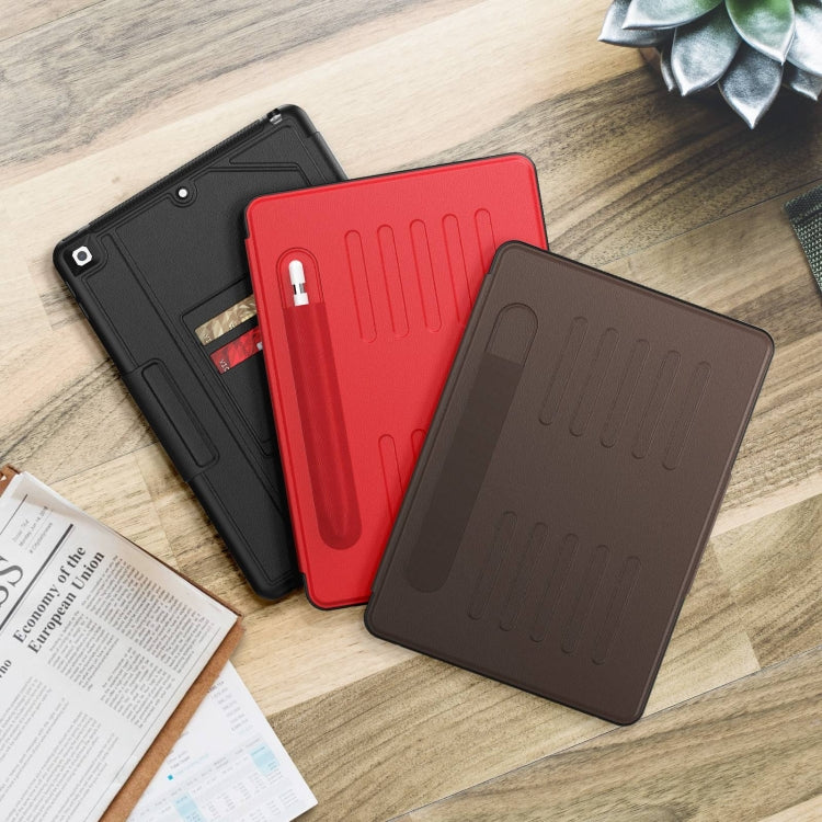 For iPad 10.2 2021 / 2020 / 10.5 Notebook Magnetic Leather Tablet Case(Brown) - iPad 10.2 Cases by buy2fix | Online Shopping UK | buy2fix