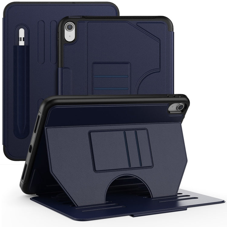 For iPad 2025 / 2022 Notebook Magnetic Leather Tablet Case(Navy Blue) - iPad 2025 / 2022 Cases by buy2fix | Online Shopping UK | buy2fix