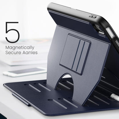 For iPad 2025 / 2022 Notebook Magnetic Leather Tablet Case(Navy Blue) - iPad 2025 / 2022 Cases by buy2fix | Online Shopping UK | buy2fix