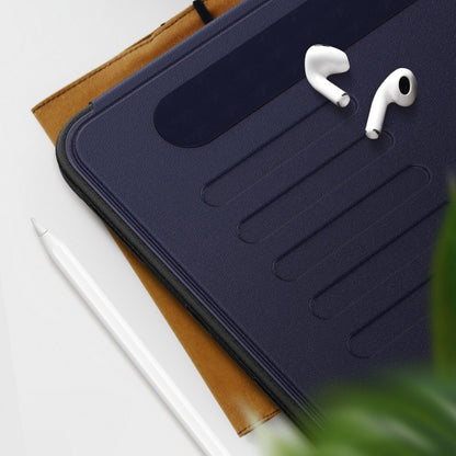 For iPad 2025 / 2022 Notebook Magnetic Leather Tablet Case(Navy Blue) - iPad 2025 / 2022 Cases by buy2fix | Online Shopping UK | buy2fix