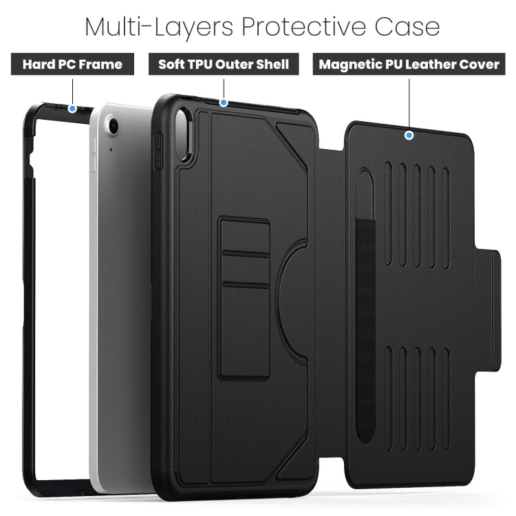 For iPad 2025 / 2022 Notebook Magnetic Leather Tablet Case(Black) - iPad 2025 / 2022 Cases by buy2fix | Online Shopping UK | buy2fix