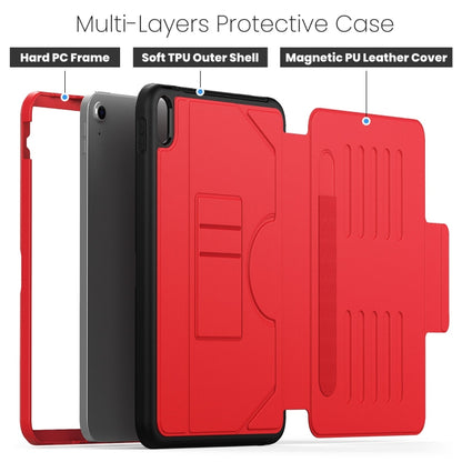 For iPad 2025 / 2022 Notebook Magnetic Leather Tablet Case(Red) - iPad 2025 / 2022 Cases by buy2fix | Online Shopping UK | buy2fix
