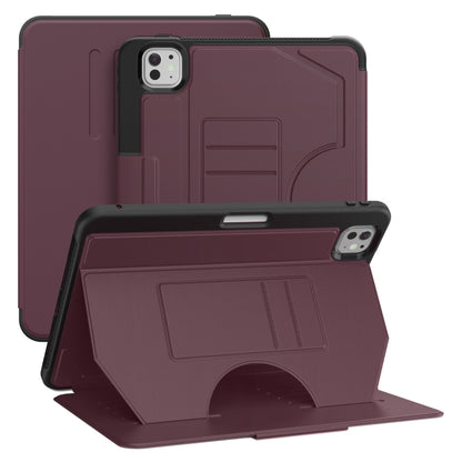 For iPad Pro 11 2024 Notebook Magnetic Leather Tablet Case(Purple) - iPad Pro 11 2024 Cases by buy2fix | Online Shopping UK | buy2fix