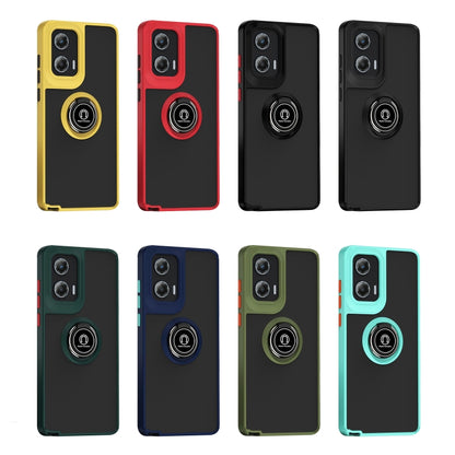 For Motorola Moto G Stylus 5G 2024 Q Shadow 1 Series TPU + PC Phone Case with Ring(Black+Red) - Motorola Cases by buy2fix | Online Shopping UK | buy2fix