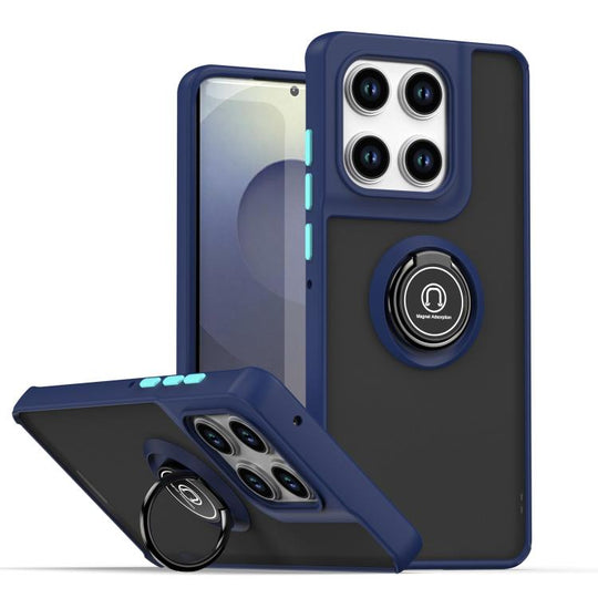 For Motorola Edge 60 / 60 Fusion Q Shadow 1 Series TPU + PC Phone Case with Ring(Royal Blue)