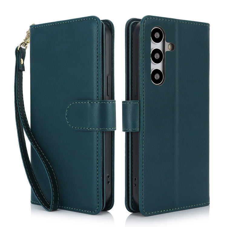 For Samsung Galaxy S24 / S25 5G Multi-Card Wallet RFID Leather Phone Case(Green) by buy2fix