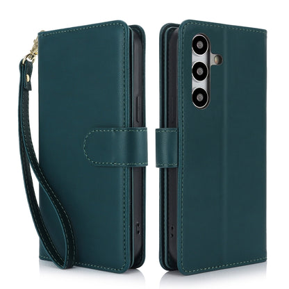 For Samsung Galaxy S24 / S25 5G Multi-Card Wallet RFID Leather Phone Case(Green) by buy2fix