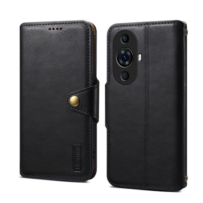 For Huawei nova 11 Pro Denior Cowhide Texture Wallet Style Leather Phone Case(Black) - Huawei Cases by Denior | Online Shopping UK | buy2fix