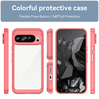 For Google Pixel 9 Pro XL Colorful Series Acrylic Hybrid TPU Phone Case(Red) - Google Cases by buy2fix | Online Shopping UK | buy2fix