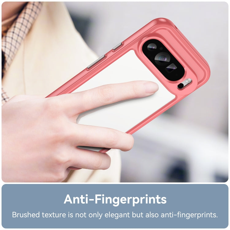 For Google Pixel 9 Pro XL Colorful Series Acrylic Hybrid TPU Phone Case(Red) - Google Cases by buy2fix | Online Shopping UK | buy2fix