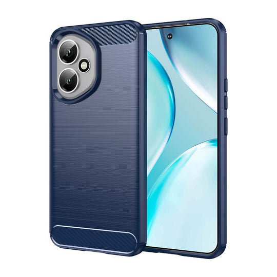 For Honor 400 Global 156.5mm Carbon Fiber Brushed Texture TPU Phone Case(Blue)