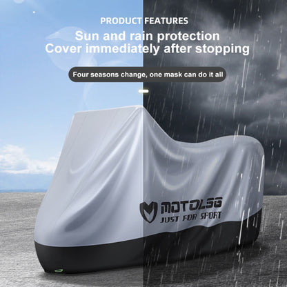 MOTOLSG Motorcycle Waterproof Sunproof Dustproof Thickening Cover, Size:XXL(Silver) - Raincoat by MOTOLSG | Online Shopping UK | buy2fix