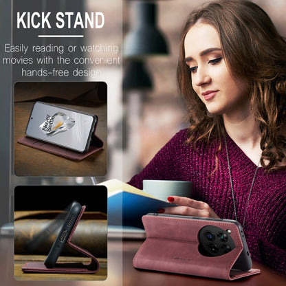 For OnePlus 12 CaseMe 013 Multifunctional Horizontal Flip Leather Phone Case(Wine Red) by CaseMe