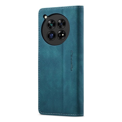 For OnePlus 12 CaseMe 013 Retro Frosted Flip Leather Phone Case(Blue) - OnePlus Cases by CaseMe | Online Shopping UK | buy2fix