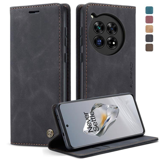 For OnePlus 12 CaseMe 013 Multifunctional Horizontal Flip Leather Phone Case(Black) by CaseMe