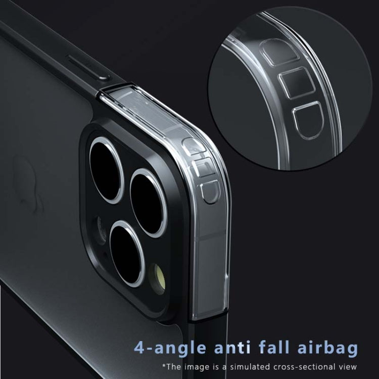 For iPhone 12 Armor Precise Hole PC Hybrid TPU Phone Case(Transparent) by buy2fix