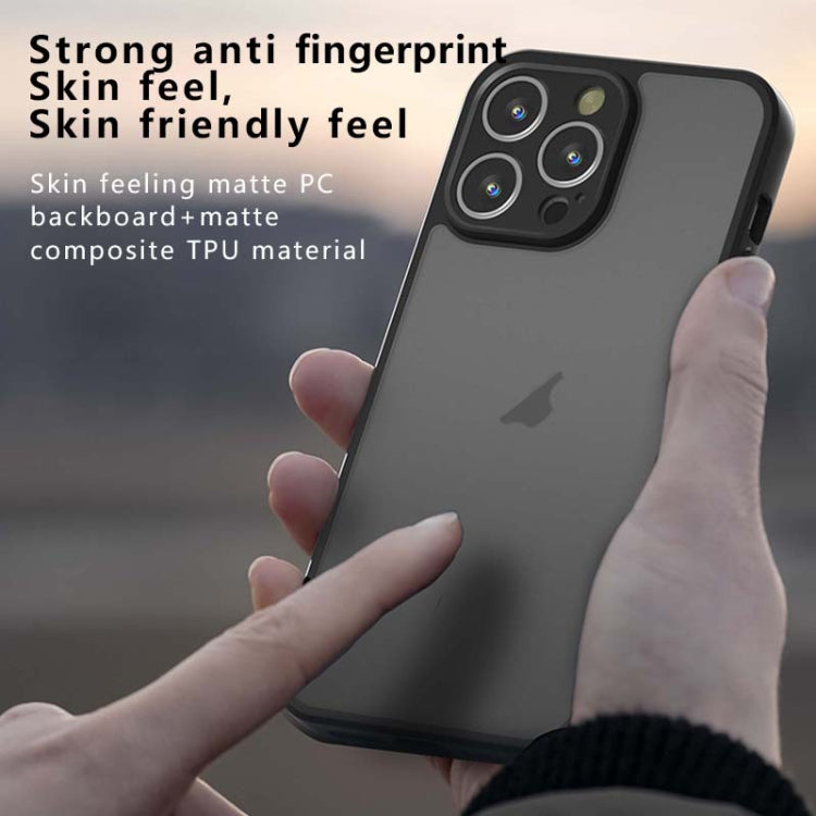 For iPhone 13 Pro Max Armor Precise Hole PC Hybrid TPU Phone Case(Black) by buy2fix