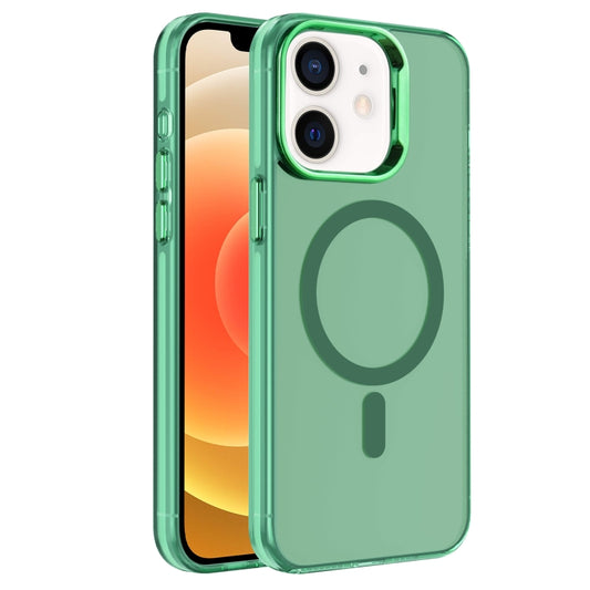 For iPhone 12 Electroplated IMD Magsafe PC Hybrid TPU Phone Case(Green) - iPhone 12 / 12 Pro Cases by buy2fix | Online Shopping UK | buy2fix