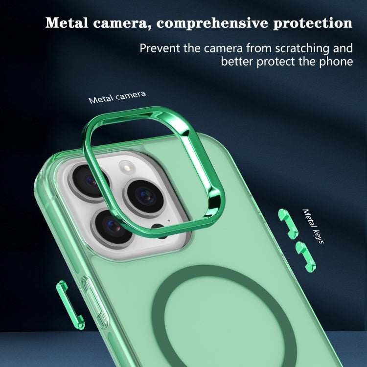 For iPhone 12 Electroplated IMD Magsafe PC Hybrid TPU Phone Case(Green) - iPhone 12 / 12 Pro Cases by buy2fix | Online Shopping UK | buy2fix