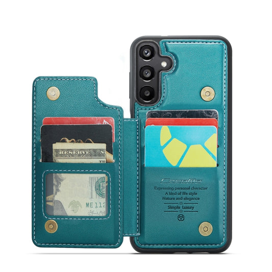 For Samsung Galaxy A15 CaseMe C22 Litchi Texture RFID Anti-theft Leather Phone Case(Green) by CaseMe