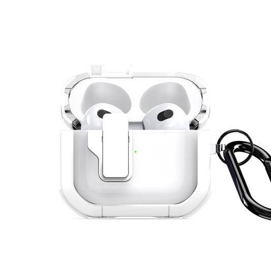 For AirPods 3 DUX DUCIS PECN Series Split Two-color Transparent Earphone Case with Hook(White) - For AirPods 3 by DUX DUCIS | Online Shopping UK | buy2fix