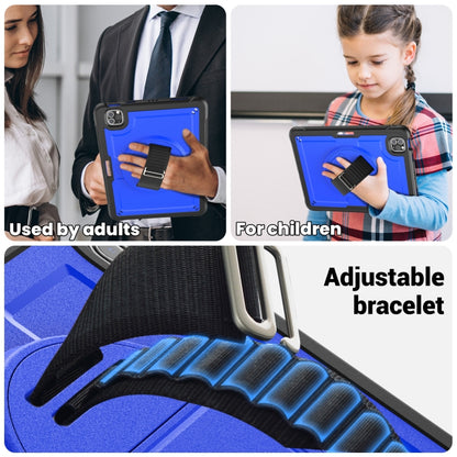 For iPad Air 2022 10.9 / Pro 11 2022 Honeycomb Hand Grip Turntable Stand Tablet Case(Dark Blue) - iPad Pro 11 (2022/2021) Cases by buy2fix | Online Shopping UK | buy2fix