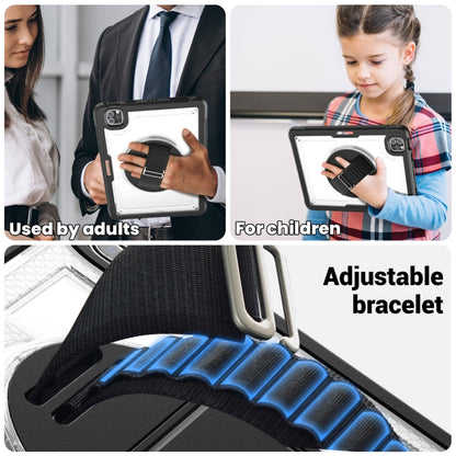 For iPad Air 2022 10.9 / Pro 11 2022 Honeycomb Hand Grip Turntable Stand Tablet Case(Transparent) - iPad Pro 11 (2022/2021) Cases by buy2fix | Online Shopping UK | buy2fix