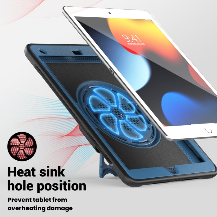 For iPad 10.2 2021 / 2020 / 10.5 2019 Honeycomb Hand Grip Turntable Stand Tablet Case(Navy Blue) - iPad 10.2 Cases by buy2fix | Online Shopping UK | buy2fix