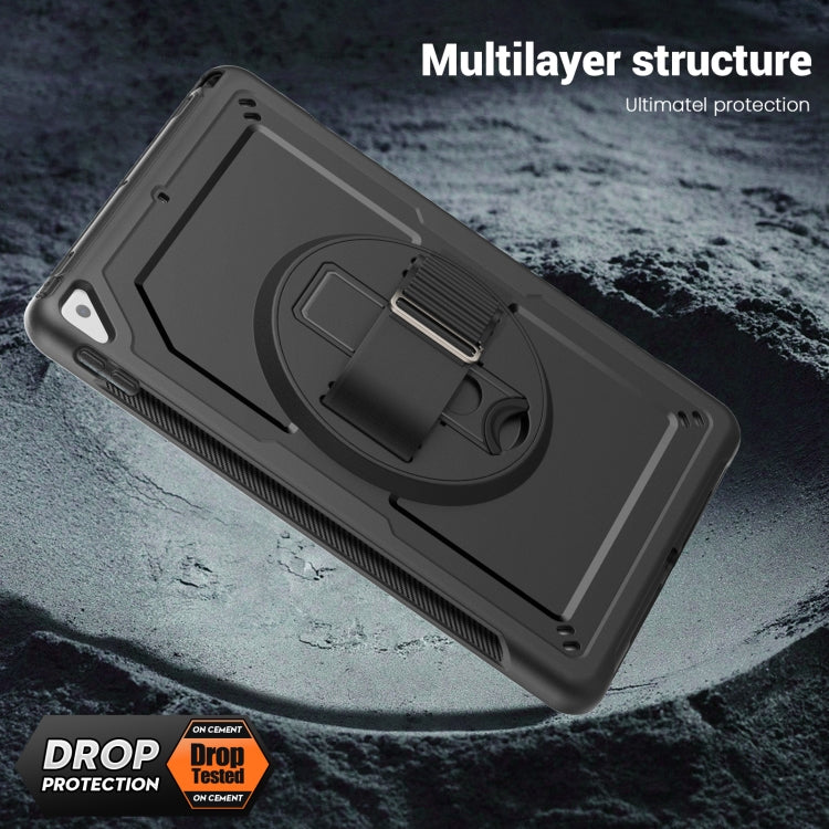 For iPad 10.2 2021 / 2020 / 10.5 2019 Honeycomb Hand Grip Turntable Stand Tablet Case(Black) - iPad 10.2 Cases by buy2fix | Online Shopping UK | buy2fix