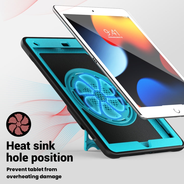 For iPad 10.2 2021 / 2020 / 10.5 2019 Honeycomb Hand Grip Turntable Stand Tablet Case(Light Blue) - iPad 10.2 Cases by buy2fix | Online Shopping UK | buy2fix