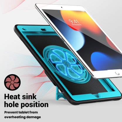 For iPad 10.2 2021 / 2020 / 10.5 2019 Honeycomb Hand Grip Turntable Stand Tablet Case(Light Blue) - iPad 10.2 Cases by buy2fix | Online Shopping UK | buy2fix