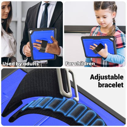 For iPad 10.2 2021 / 2020 / 10.5 2019 Honeycomb Hand Grip Turntable Stand Tablet Case(Dark Blue) - iPad 10.2 Cases by buy2fix | Online Shopping UK | buy2fix