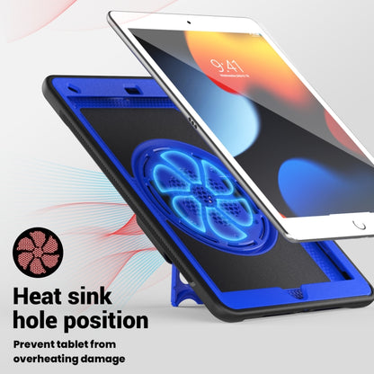 For iPad 10.2 2021 / 2020 / 10.5 2019 Honeycomb Hand Grip Turntable Stand Tablet Case(Dark Blue) - iPad 10.2 Cases by buy2fix | Online Shopping UK | buy2fix