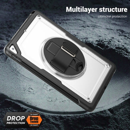 For iPad 10.2 2021 / 2020 / 10.5 2019 Honeycomb Hand Grip Turntable Stand Tablet Case(Transparent) - iPad 10.2 Cases by buy2fix | Online Shopping UK | buy2fix