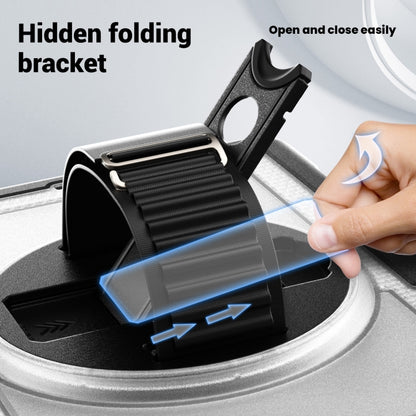 For iPad 10.2 2021 / 2020 / 10.5 2019 Honeycomb Hand Grip Turntable Stand Tablet Case(Transparent) - iPad 10.2 Cases by buy2fix | Online Shopping UK | buy2fix