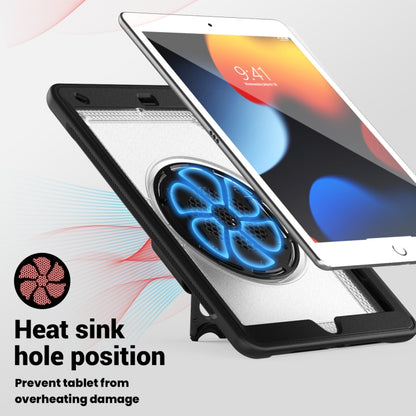 For iPad 10.2 2021 / 2020 / 10.5 2019 Honeycomb Hand Grip Turntable Stand Tablet Case(Transparent) - iPad 10.2 Cases by buy2fix | Online Shopping UK | buy2fix