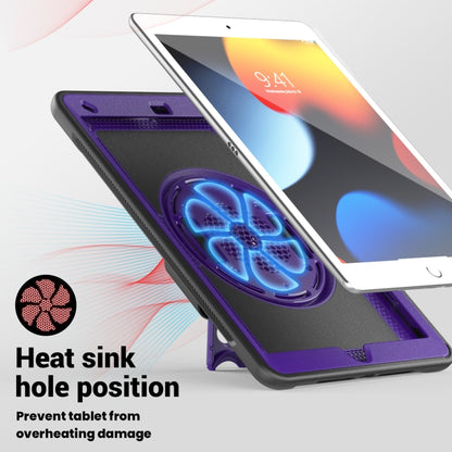 For iPad 10.2 2021 / 2020 / 10.5 2019 Honeycomb Hand Grip Turntable Stand Tablet Case(Purple) - iPad 10.2 Cases by buy2fix | Online Shopping UK | buy2fix