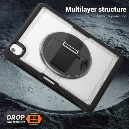 For iPad Air 13 2025 / 2024 Honeycomb Hand Grip Turntable Stand Tablet Case(Transparent) by buy2fix