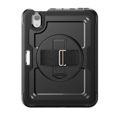 For iPad mini 2024 / mini 6 Honeycomb Hand Grip Turntable Stand Tablet Case(Black) - iPad mini 2024 Cases by buy2fix | Online Shopping UK | buy2fix