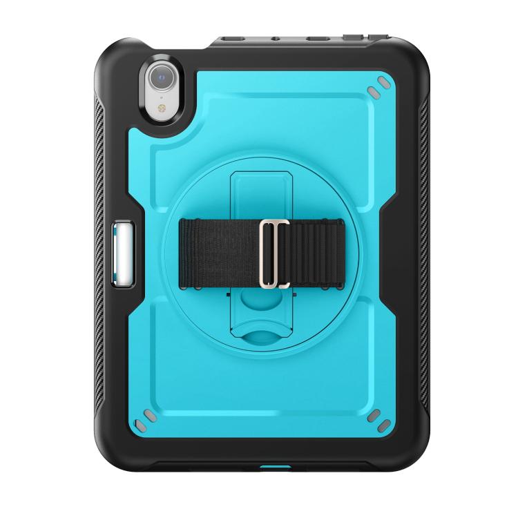 For iPad mini 2024 / mini 6 Honeycomb Hand Grip Turntable Stand Tablet Case(Light Blue) - iPad mini 2024 Cases by buy2fix | Online Shopping UK | buy2fix