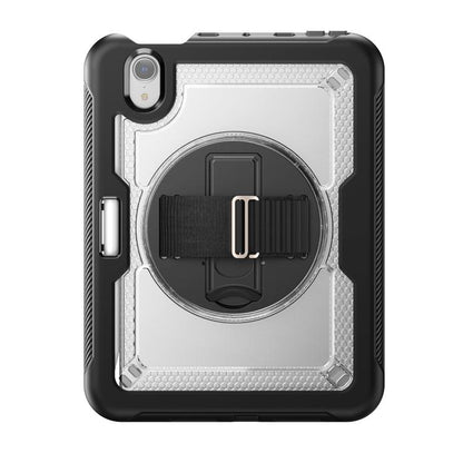 For iPad mini 2024 / mini 6 Honeycomb Hand Grip Turntable Stand Tablet Case(Transparent) - iPad mini 2024 Cases by buy2fix | Online Shopping UK | buy2fix