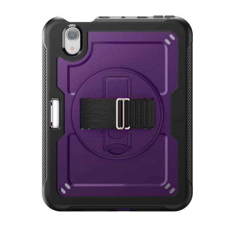 For iPad mini 2024 / mini 6 Honeycomb Hand Grip Turntable Stand Tablet Case(Purple) - iPad mini 2024 Cases by buy2fix | Online Shopping UK | buy2fix