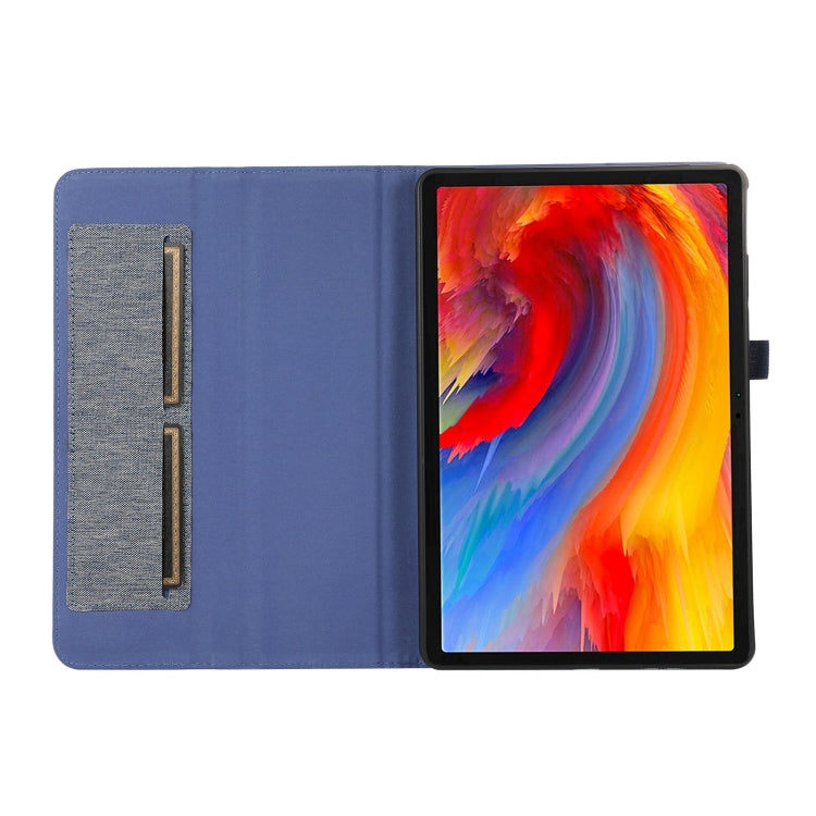 For Lenovo Tab M11 / Xiaoxin Pad 11 2024 Fabric Leather Tablet Case(Blue) - Lenovo by buy2fix | Online Shopping UK | buy2fix