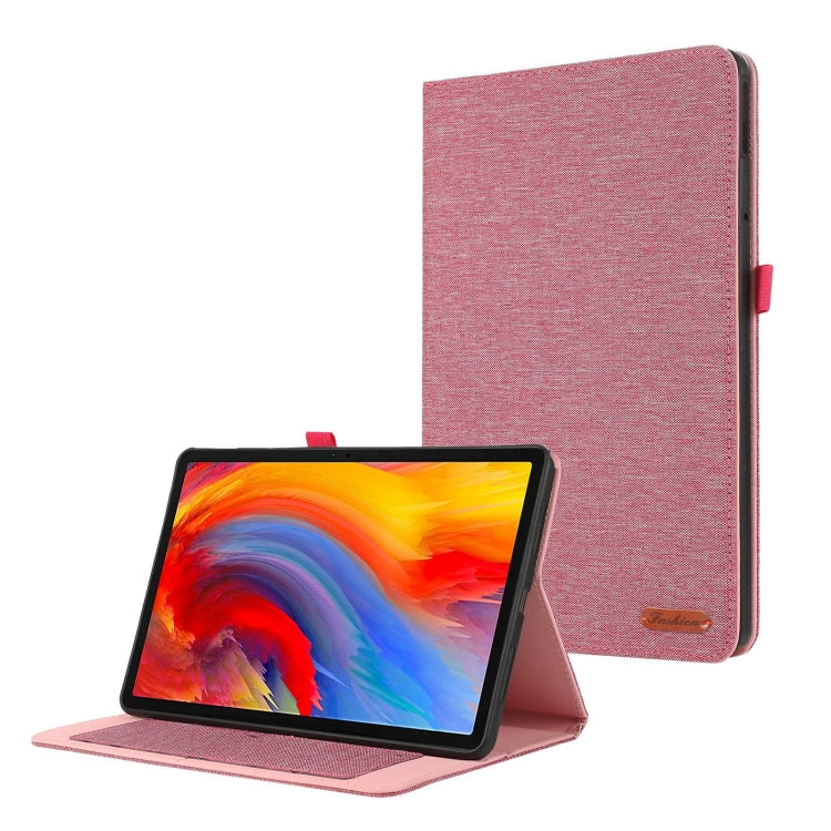 For Lenovo Tab M11 / Xiaoxin Pad 11 2024 Fabric Leather Tablet Case(Pink) - Lenovo by buy2fix | Online Shopping UK | buy2fix