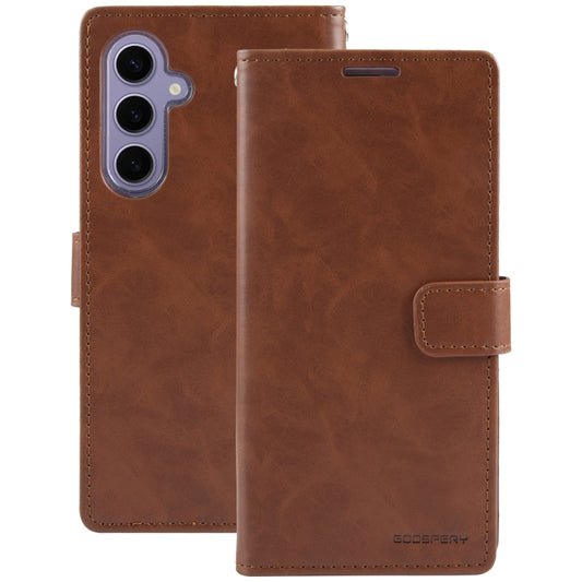 For Samsung Galaxy S24+ 5G GOOSPERY BLUE MOON Crazy Horse Texture Leather Phone Case(Brown) by GOOSPERY