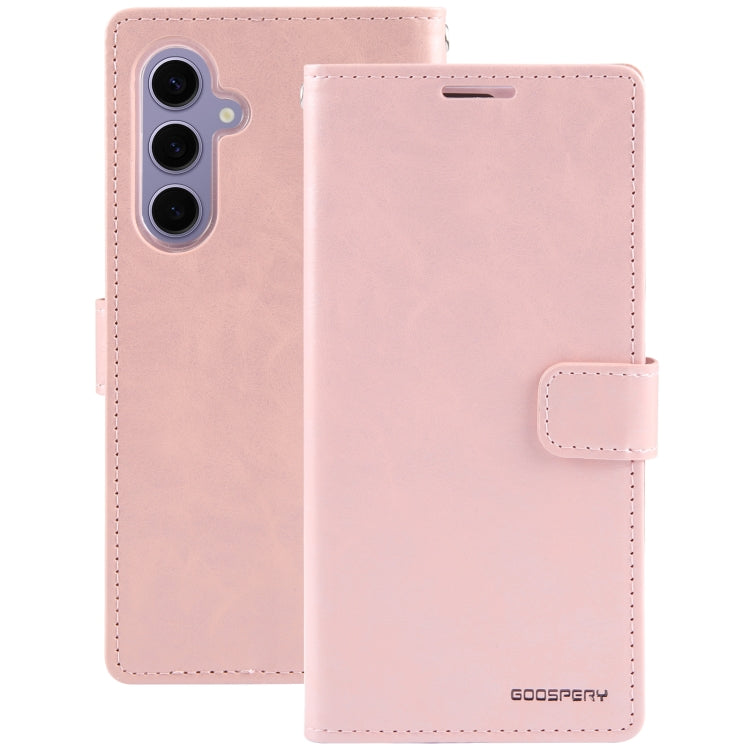 For Samsung Galaxy S24+ 5G GOOSPERY BLUE MOON Crazy Horse Texture Leather Phone Case(Rose Gold) - Galaxy S24+ 5G Cases by GOOSPERY | Online Shopping UK | buy2fix