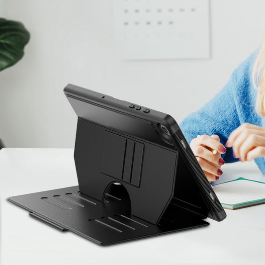 For Samsung Galaxy Tab A9+ Notebook Magnetic Leather Tablet Case(Black) - Galaxy Tab A9+ by buy2fix | Online Shopping UK | buy2fix